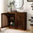 Mid Century Modern Fluted Sideboard Cabinet With 2 Outlet Holes-1919445697