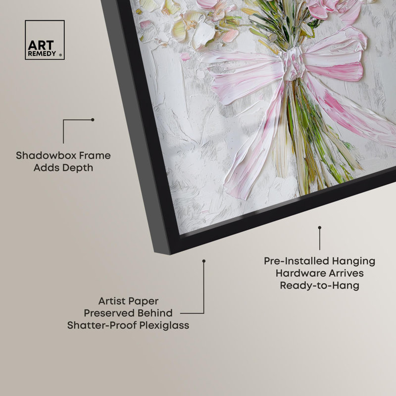 Décoration murale «Layered Lily Shadowbox» par Art Remedy, H 25 po x l 17 po, Noir