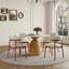Table de salle à manger moderne en pierre frittée moderne avec chaises de cuisine en cuir PU pour 2/4/6-130175164-130175170-130175172