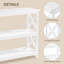 Console avec 3 tablettes de rangement - Design d'entrée étroit, blanc