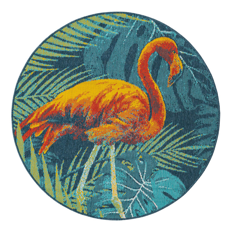 Tapis d'extérieur intérieur / extérieur Coastal, Rond 4 pi 1 po