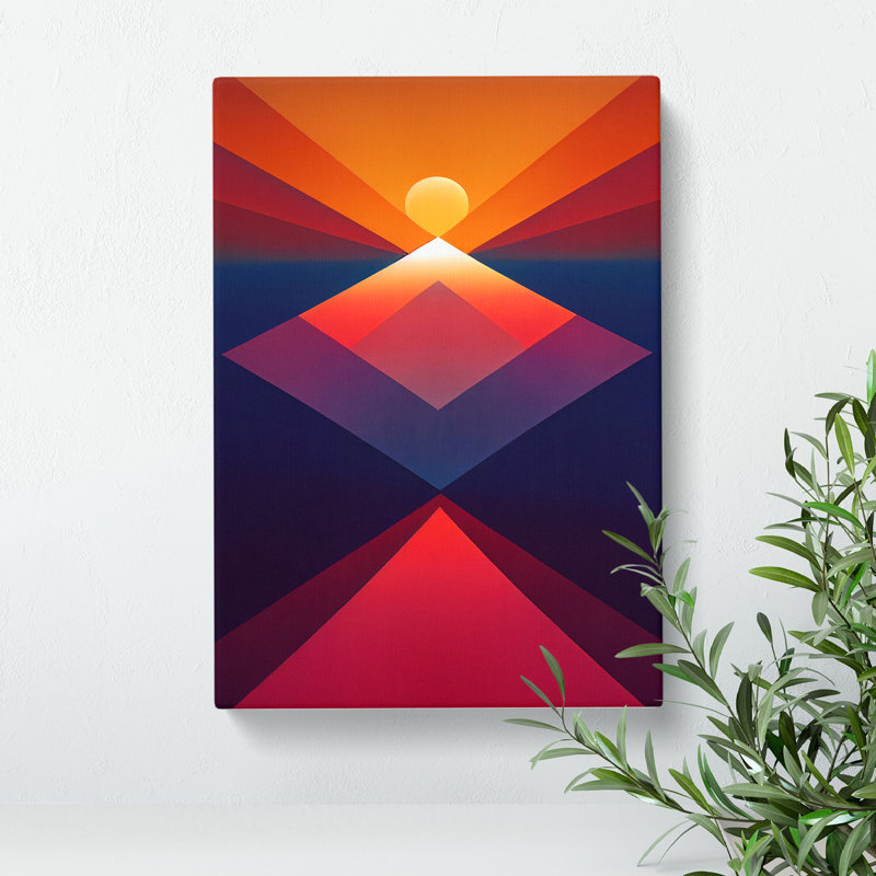 Elegant Abstract Sunset - Wrapped Canvas, 50cm H x 35cm W x 3cm D
