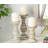 Mango Wood Turned Style Pillar Candle Holders-2145879325