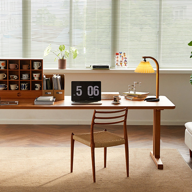 Table de salle à manger carrée en bois massif, H 29,92 po x L 94,49 po x l 35,43 po