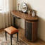 Coiffeuse vintage de style français en bois massif avec miroir, 100 cm (39,37 po).-534735221