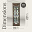 Delia Solid Wood Lighted Curio Cabinet-1383058754
