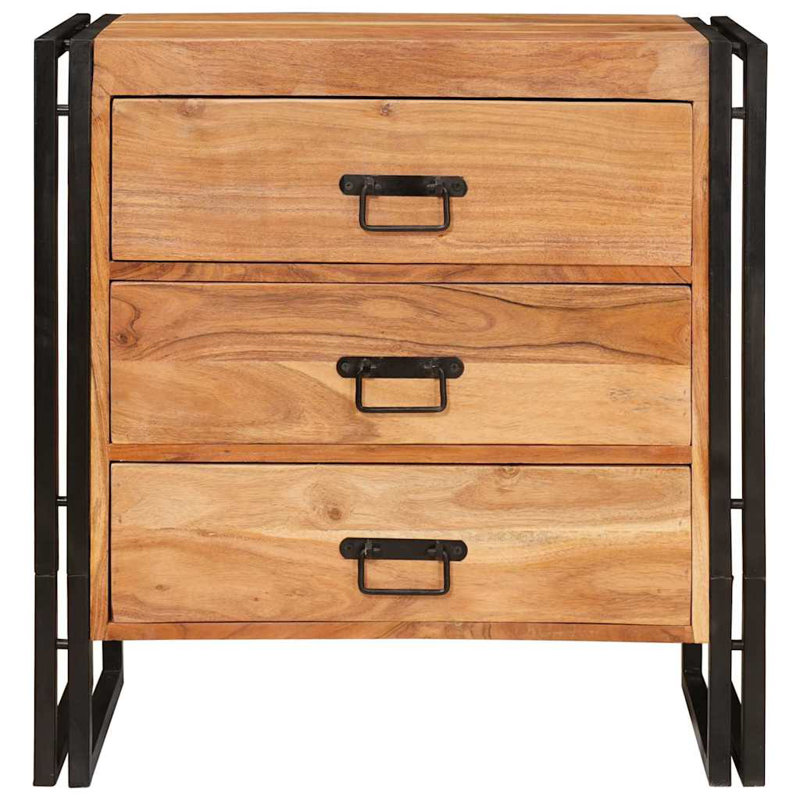 Solid Wood Accent Cabinet, Brown