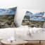 Coussin lombaire avec nuages et pierres
