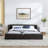 Upholstered Bed Frame with Thick Fabric-898788867