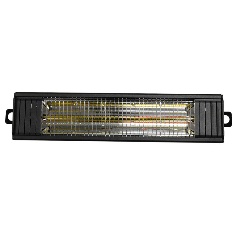 Black Electric Infrared Parasol Heater with Remote Control