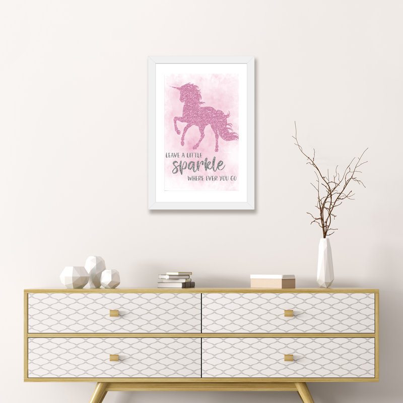 Art sparkle, H 24 po x l 16 po x P 1 po, Papier avec cadre blanc