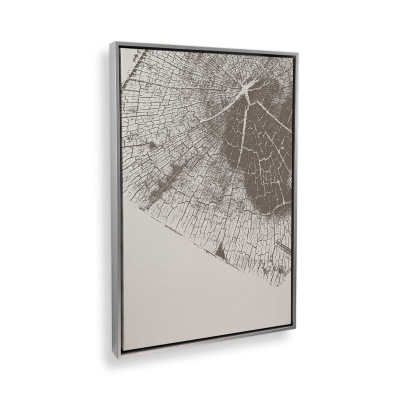 Toile tendue Timeless Grains III, Cadre flottant en chrome poli, H 18,75 po x l 12,75 po x P 1,75 po