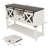 46'' Entryway Cabinet With 2 Sliding Barn Doors & Drawer Console Table Wood Sideboard Buffet For Living Room Hallway-1641619828