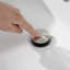Bonde escamotable de salle de bain avec trop-plein-108506586
