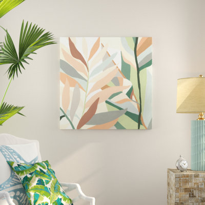 «Soft Tropicals I», peinture sur toile tendue