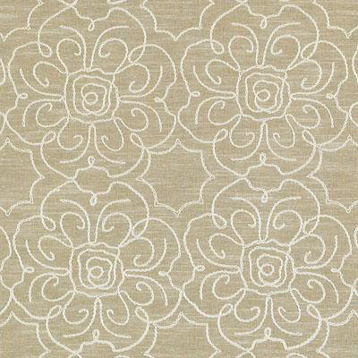 Barton Embroideries Fabric, Khaki