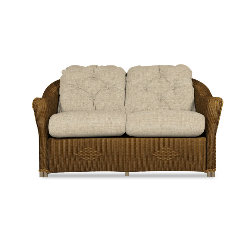 Reflections Outdoor 2 - Seat Loveseat, Sandberg Navy, Matte White