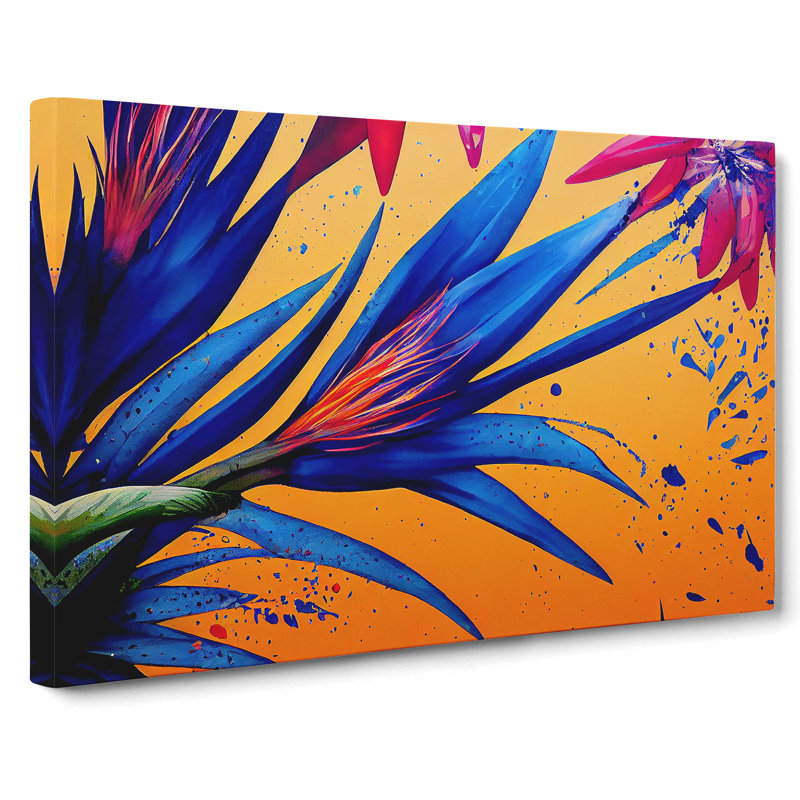 Bird Of Paradise Flower Splash Vol.3 - Wrapped Canvas, 35cm H x 50cm W x 3cm D