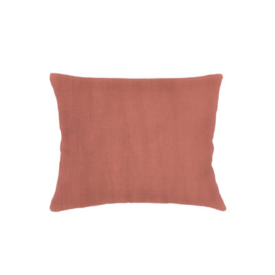 Coussin en cuivre léger lin européen doux 28x36 avec insert en duvet synthétique