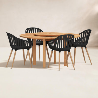 Anautica 59" Eucalyptus Patio Dining Set
