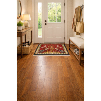 One-of-a-Kind Red Traditional 3X4 Oriental Area Rug