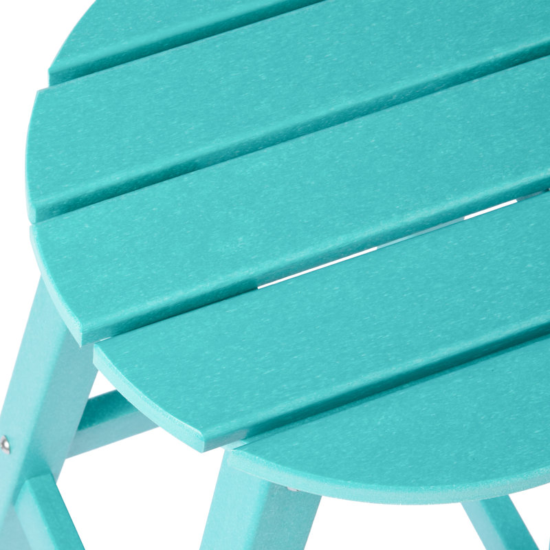 Tabouret de bar rond 29 po Laguna, Bleu sarcelle
