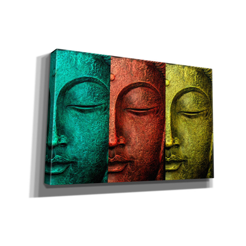 «Buddha Face» par Mark Ashkenazi, art mural sur toile, H 40 po x l 60 po x P 1,5 po