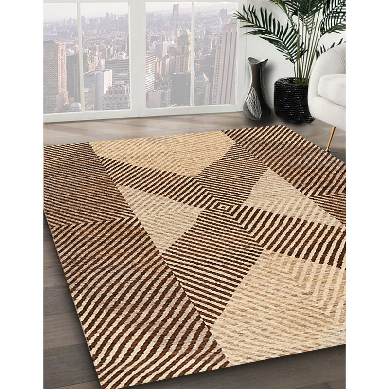 Tapis contemporain brun, Rectangle 7 pi x 9 pi