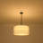 Aurevane 4-Light Dimmable Modern  Fabric White Shade Drum Chandelier