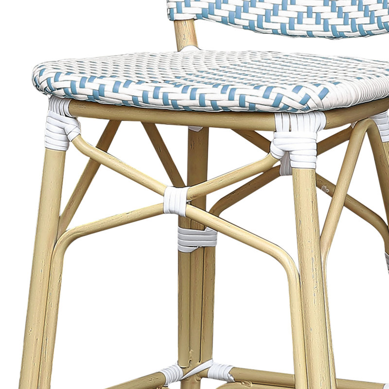 Fetzer 29.75" Patio Bar Stool, Blue