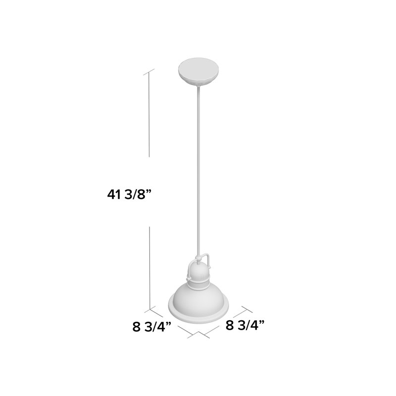 Christianna 1 - Light Pendant, Oil Rubbed Bronze with Highlights, 9.5" H x 8.75" W x 8.75" D, Yes