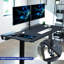 VIVO Black 60" x 30" Concealed Cable Table Top w/ Pad for Standing Desk Frames