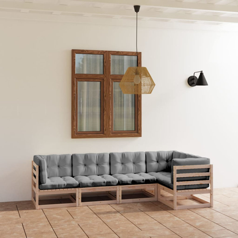 Ensemble de conversation modulaire avec coussins Sheniah