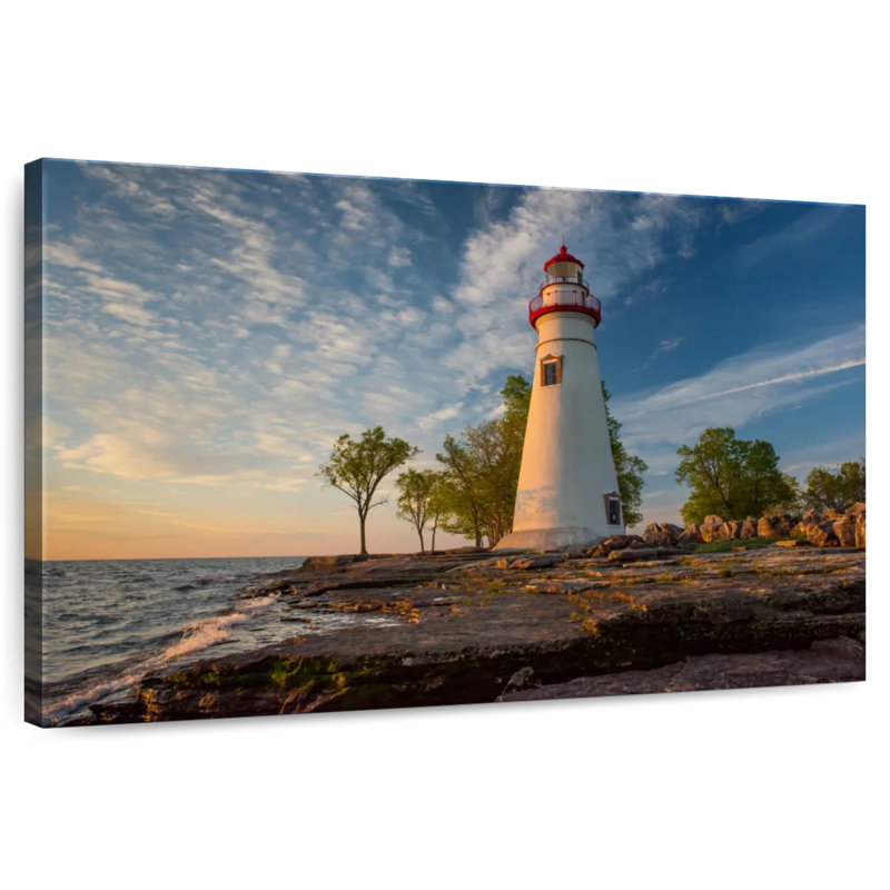 Marblehead Lighthouse Aglow, 32" H x 48" W