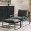 Morgan Top Grain Leather Ottoman-974899807