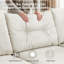 Canapé-lit modulaire en forme de U de 120 po avec rangement, grand canapé modulaire convertible avec méridienne réversible, canapé Cloud à assise profonde, canapé de salon rembourré beige avoine avec base en grain de bois-129683282
