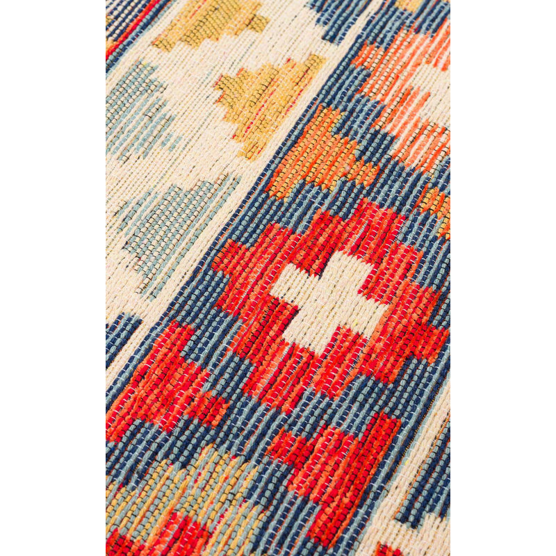 100% Cotton Flatweave Area Rug, Aqua Color, 47.2 x 70.9 inches | No Pile, 1.5 lbs/sq ft | Machine Washable at 30°C, Easy to Clean with Vacuum & Spot Remover | Perfect for Living Room, Bedroom, & Office Decor