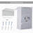 Kleankin Wall Mounted Medicine Cabinet, Locking Wall Cabinet With 3 Tier Shelves, Stainless Steel Frame And Glass Door, Lockable With 2 Keys, Silver