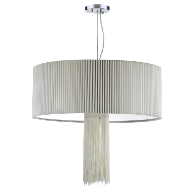 Thorson 1 - Light Cream/Chrome Single Pendant