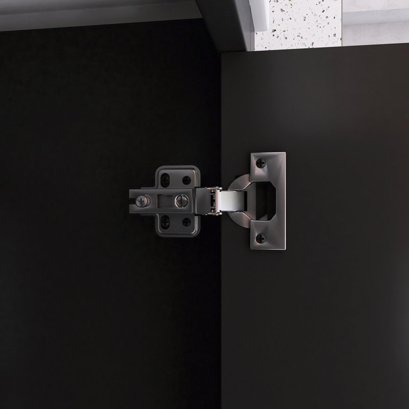 Meuble-lavabo 30 po avec lavabo en céramique, Noir