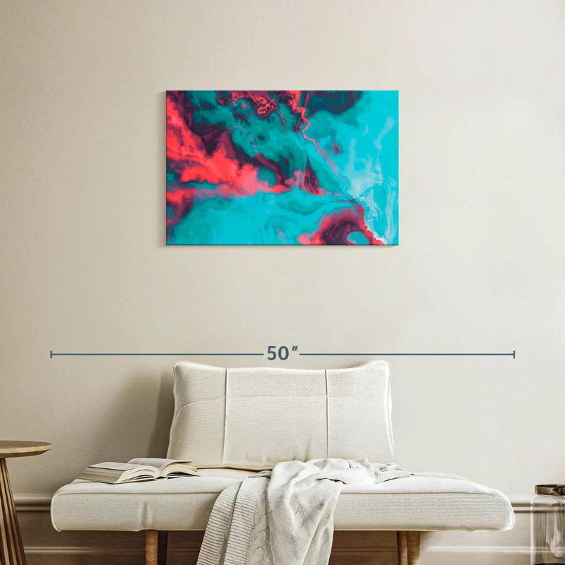 Avery abstrait ondulation rouge et bleue