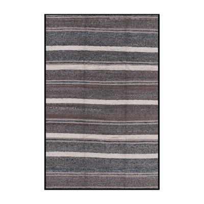 Tapis gris à rayures Ellijay
