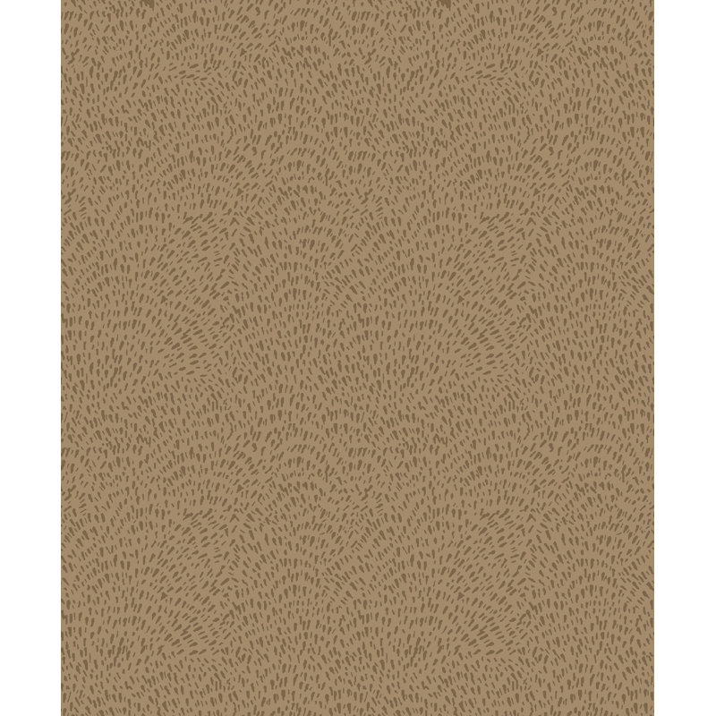 Zen Abstract Paper Metallic Wallpaper Roll, Brown
