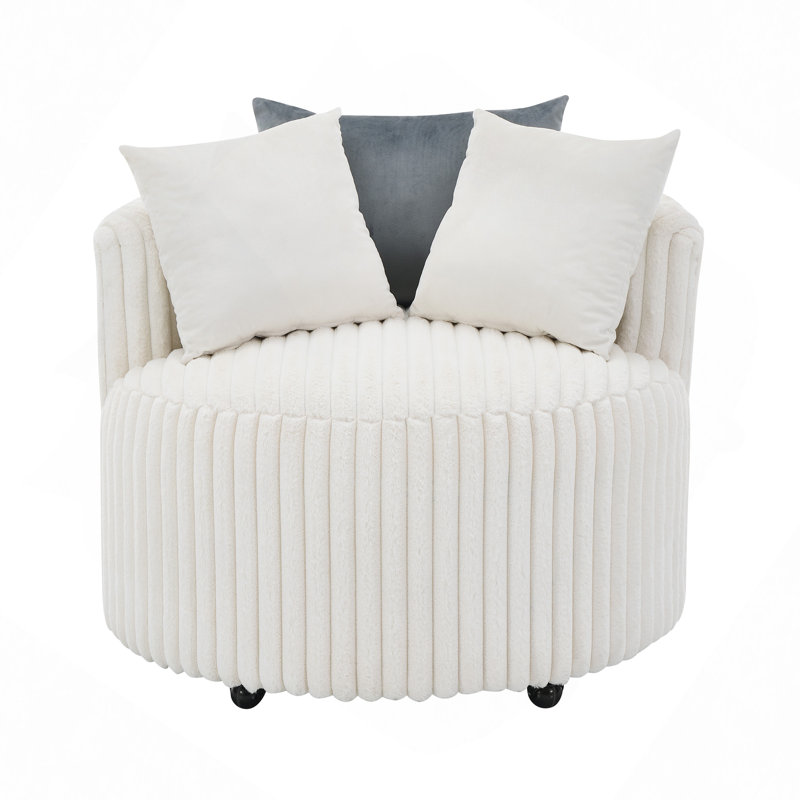 Fauteuil d'appoint rembourré en velours côtelé Malna