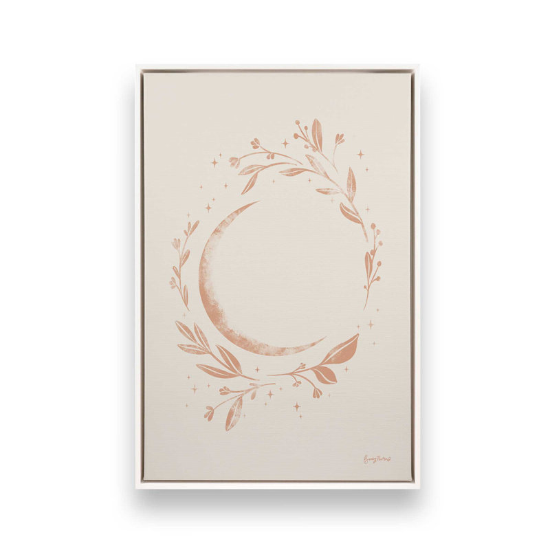 «Lunar Blossom», reproduction sur toile, 18.75" H x 12.75" W, Opaque White Floater Frame