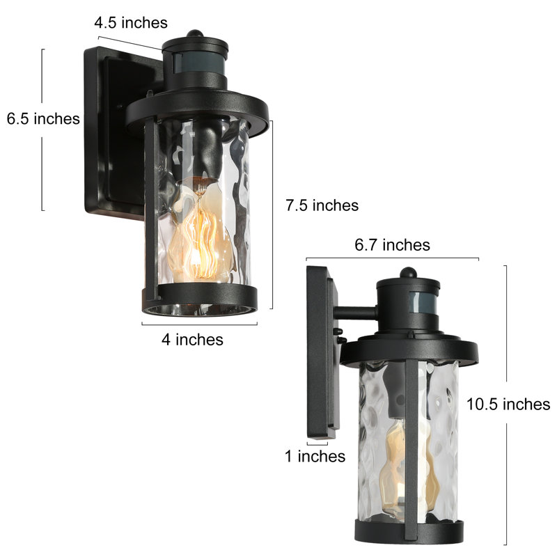 Lanterne murale cylindrique pour l'extérieur