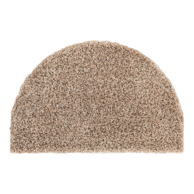 Tapis taupe Santoya, Demi-cercle 2 pi 7 po x 4 pi 1 po, Taupe