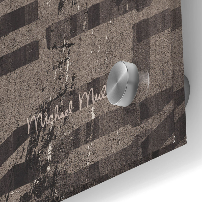 «Rock N Roll Mic Neutral» par Michael Mullan, art mural en verre acrylique, H 36 po x l 36 po x P 0,2 po