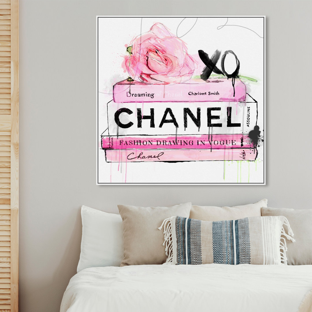 " Fashion And Glam Dripping Roses And Fashion Books, Glam Pink " by Oliver Gal Etta Avenue™ Teen 