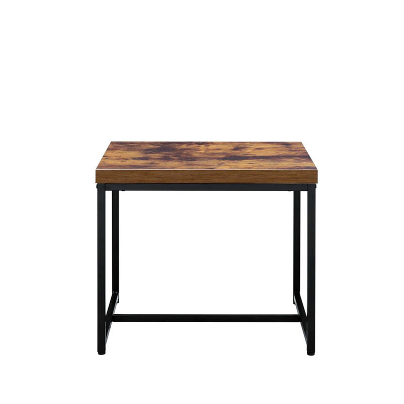Rectangular Sled End Table, Oak Wood